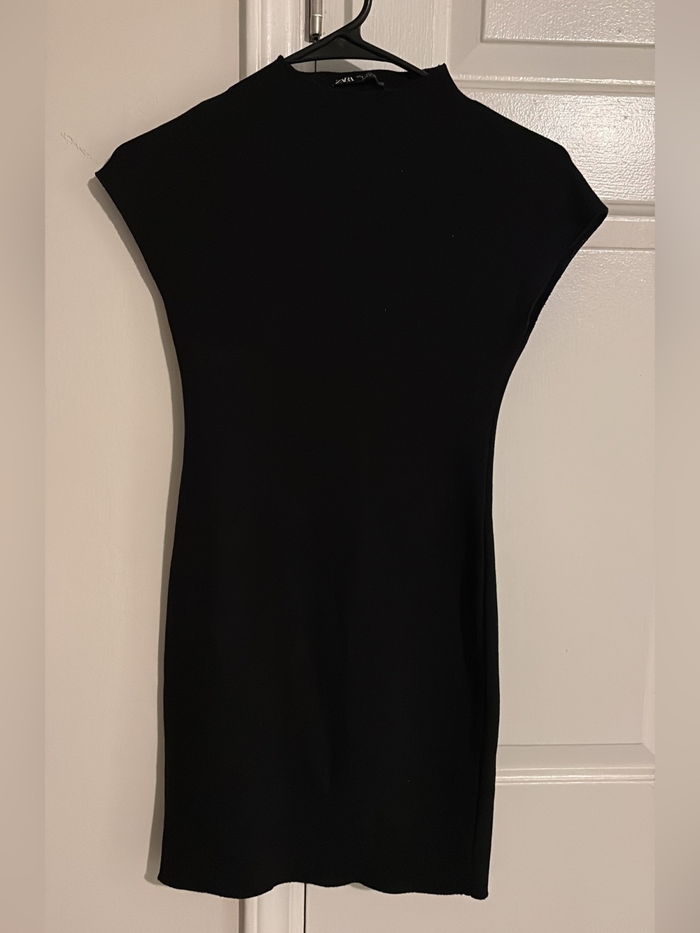 Black Zara Cap-Sleeve Bodycon Dress